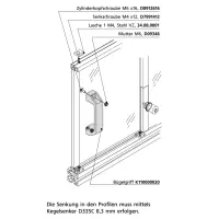 Führungsschiene Befestigungsbeispiel