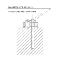 Grundplatte Serie 50 Befestigungsbeispiel