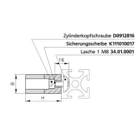Bügelgriff Befestigungsbeispiel