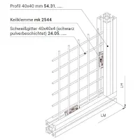 Keilklemme Befestigungsbeispiel