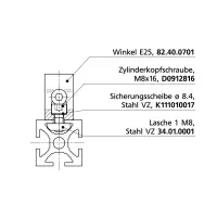 mk Profilserie 40 Befestigungsbeispiel