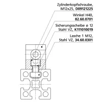 mk Profilserie 60 Befestigungsbeispiel