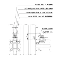 Winkel Serie 50 Befestigungsbeispiel